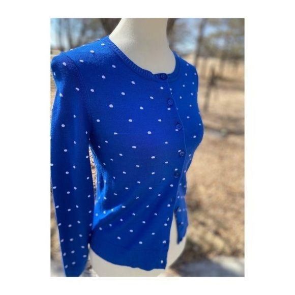Vintage 90s Sears Polka dot Cardigan Button Up - Picture 5 of 12